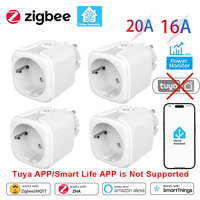 Home Assistant Zigbee EU Smart Plug 20A/16A Smart Socket With Power Monitoring Timing Function APP Control Works with Alexa Z2M