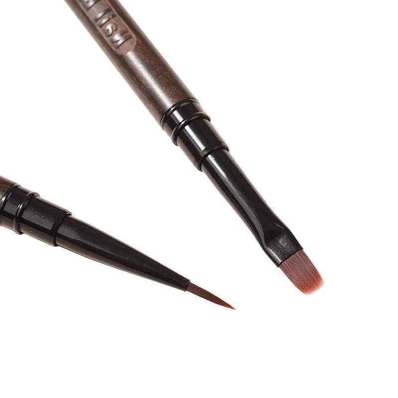 8Style Sandalwood Handle Nail Drawing Brushes For Manicure Painting Gradient UV GEL Extension Builder Drawing Pen