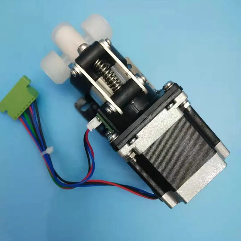 Pompa Pengukur Piston Keramik Mengisi Pompa Tetes Miniatur Tanpa Katup Penyesuaian Halus Aliran Kecil Putar Mikro