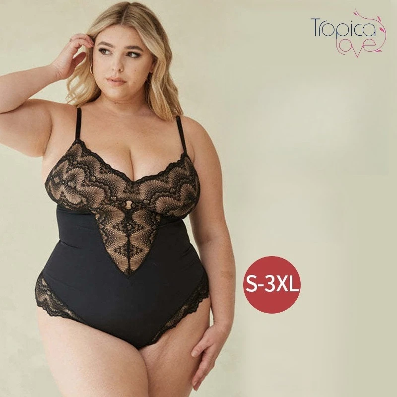 

Plus Size Corset Sexy V-Neck Shape Hip Lift onesie Summer Lace Waist Women's Suspender Underwear