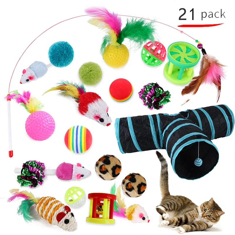 Cat Toys Mouse Shape Balls Foldable Cat Play Tunnel Kitten Tower Funny Cat Tent Pet Supplies  for Indoor Cats