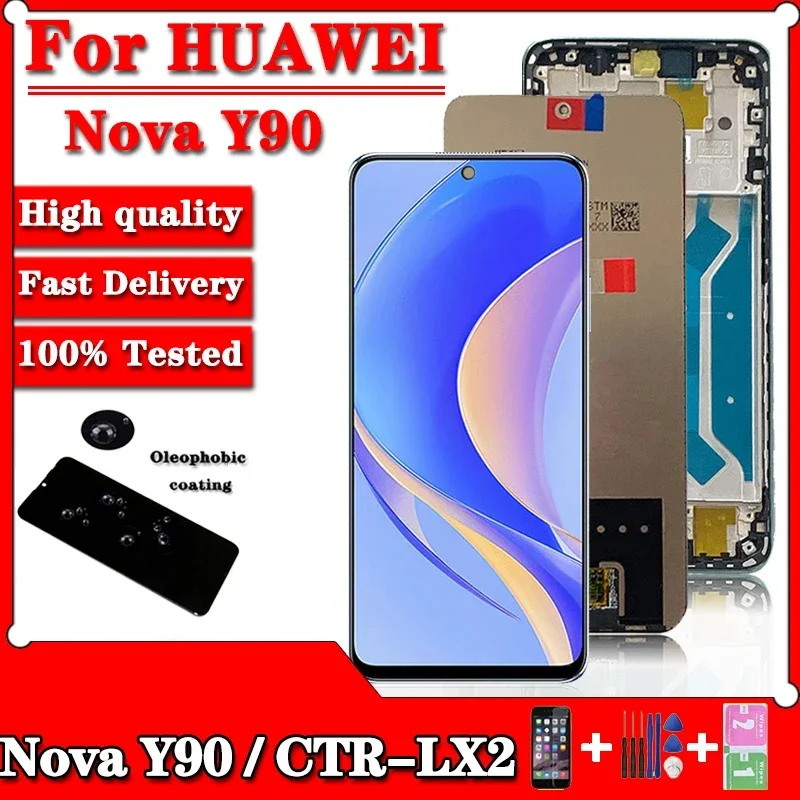 

100% Tested For Huawei Nova Y90 CTR-LX2 LCD Display Touch Screen Digitizer Panel Assembly Replacement Repair Spare Parts