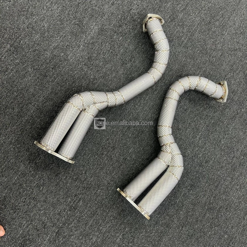 asEcnal für 2020+ Porsche 718 GT4 4.0T Leistungssteigerung Direktverbindungs-Auspuff Edelstahl-Downpipe – Detail 4