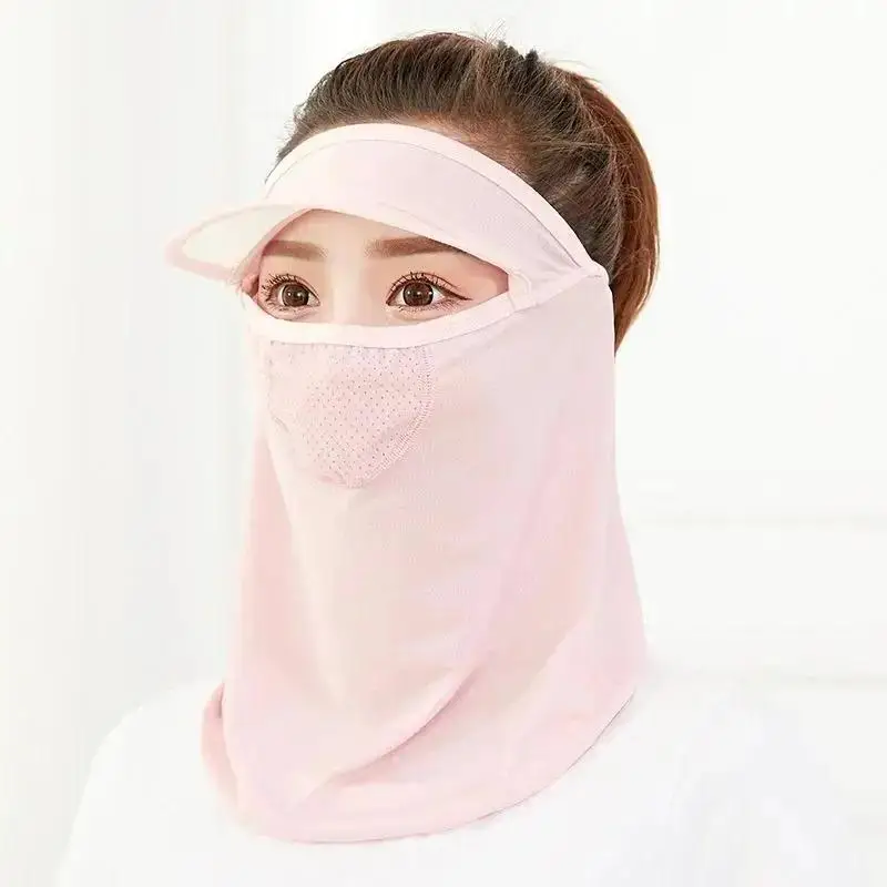 Women Thin Summer Sunscreen Face Mask Ice Silk Mask Cover fo