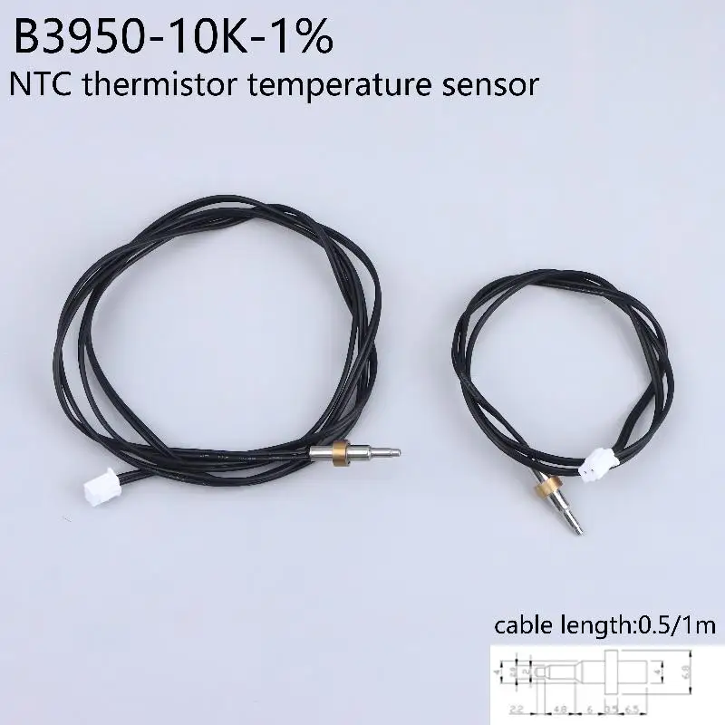 NTC 10K 3950 Thermistor Temperature Sensor Waterproof Thermistor Probe 50/100CM For Water Heater Coffee Machine Water Dispenser