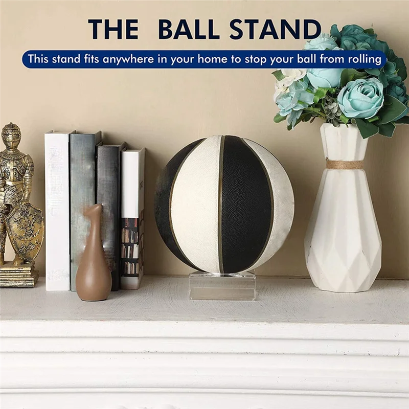 

2525- Acrylic Ball Stand Holder,Sports Ball Storage Display Rack for Basketball Football Volleyball Soccer Rugby Balls 2 Pack