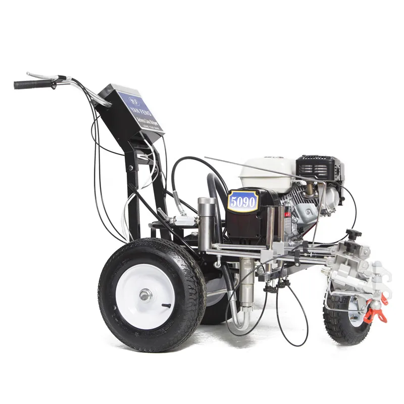 

Двойное распыление G с ручным управлением, холодная краска, безвоздушная машина для полоскания дорожной линии, новая б/у конструкция дорожной маркировки