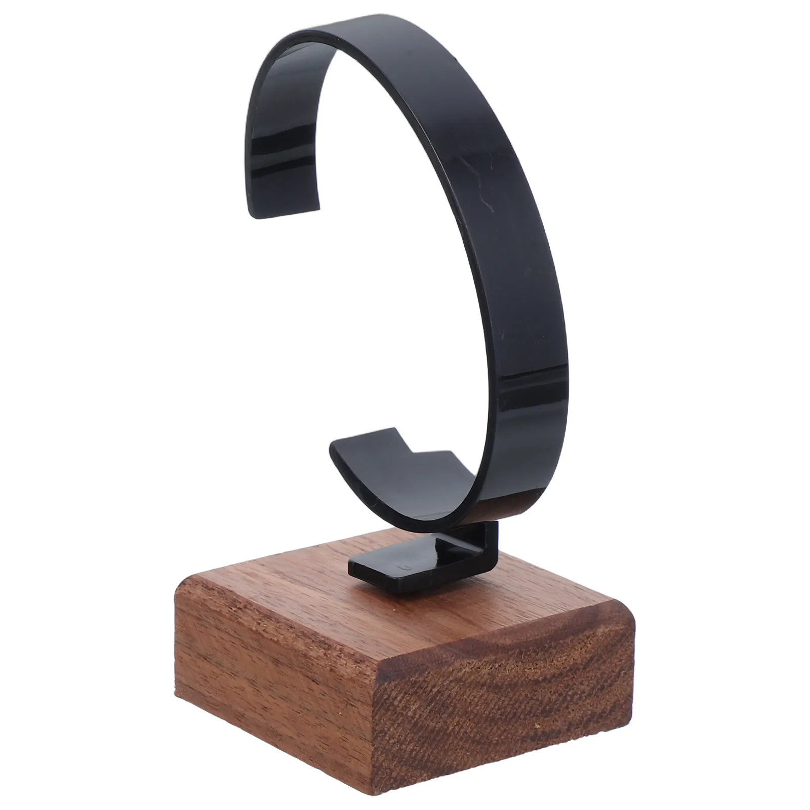 

Wrist Watch Display Stand Holder Wooden Plastic Construction Sleek Ring Shape Protective Watch Storage Solution for Collectors