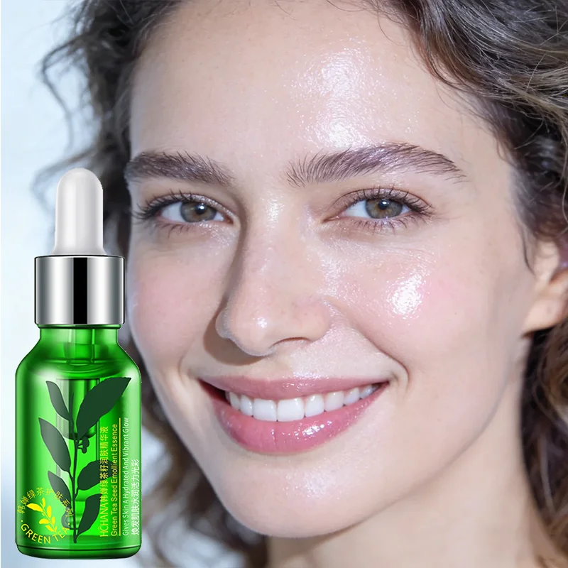 15ml green tea seed moisturizing concentrated essence - refreshing texture, quick moisturizing, brightening skin, no irritating