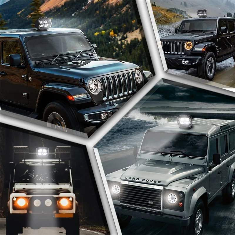 OVOVS 60 واط 360 درجة الدورية التحكم عن بعد البحث ضوء العمل مع قاعدة مغناطيسية LED أضواء البحث لحقل القارب المنزلي