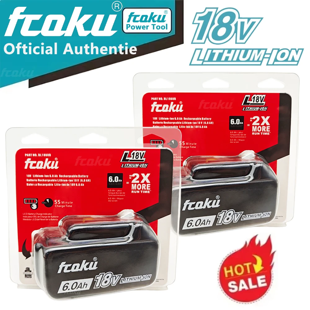 

For Makita 18V Charge Battery, BL1860 BL1850B BL1850 BL1840 BL1830, Replaced With Makita 18650 6.0Ah Power Tool And Charger