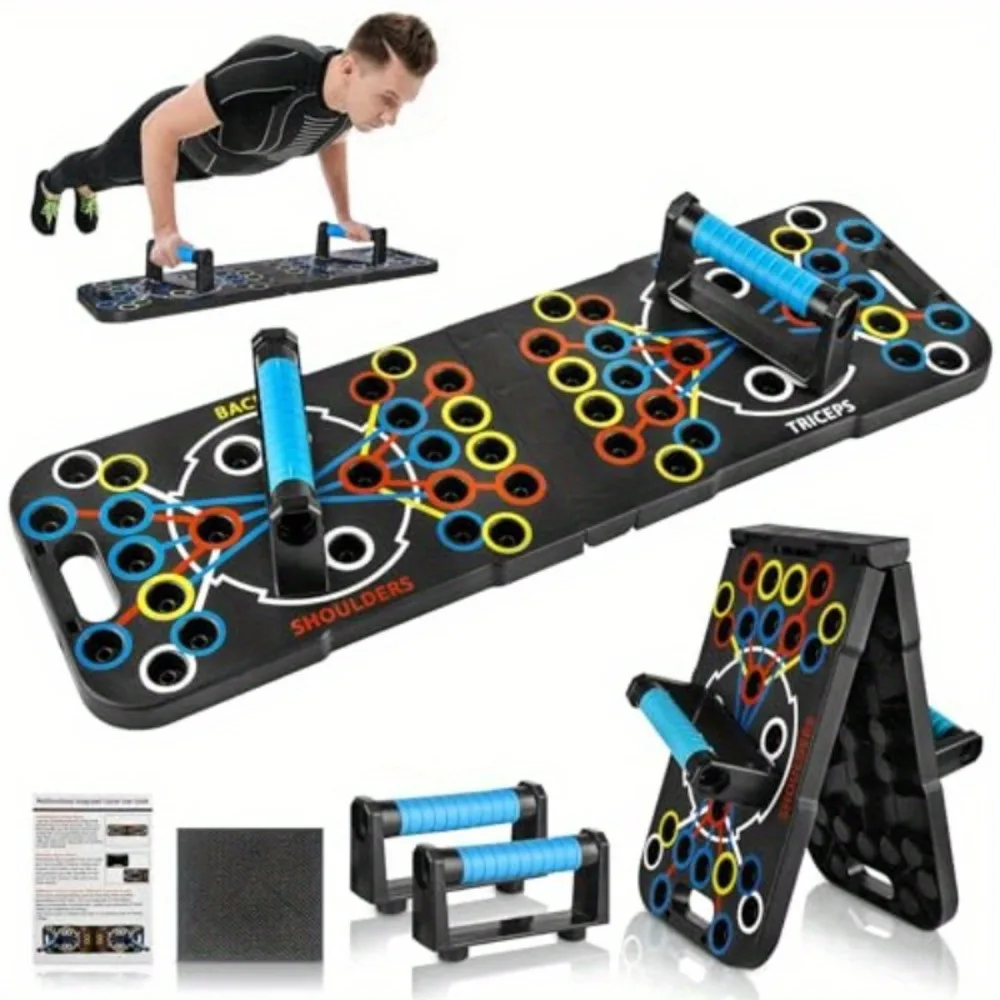 All-in-One Push Up Board for Men & Women, 56 Adjustable Angles for Full-Body Workouts, Foldable Home Gym Equipment
