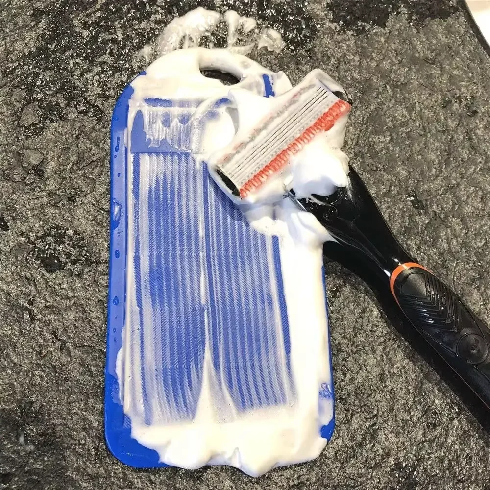 L'affilatore per lame di rasoio da barba in gomma estende la durata delle lame di rasoio Strumento per la pulizia del rasoio in silicone Accessori da viaggio di sicurezza per la rasatura