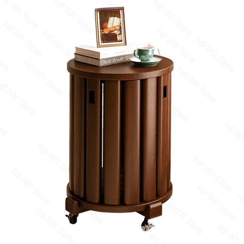 Stackable Stool, Wooden New Chinese-style Stackable Stool, Solid Wood Round Stool, Dining and Coffee Table for Household Use