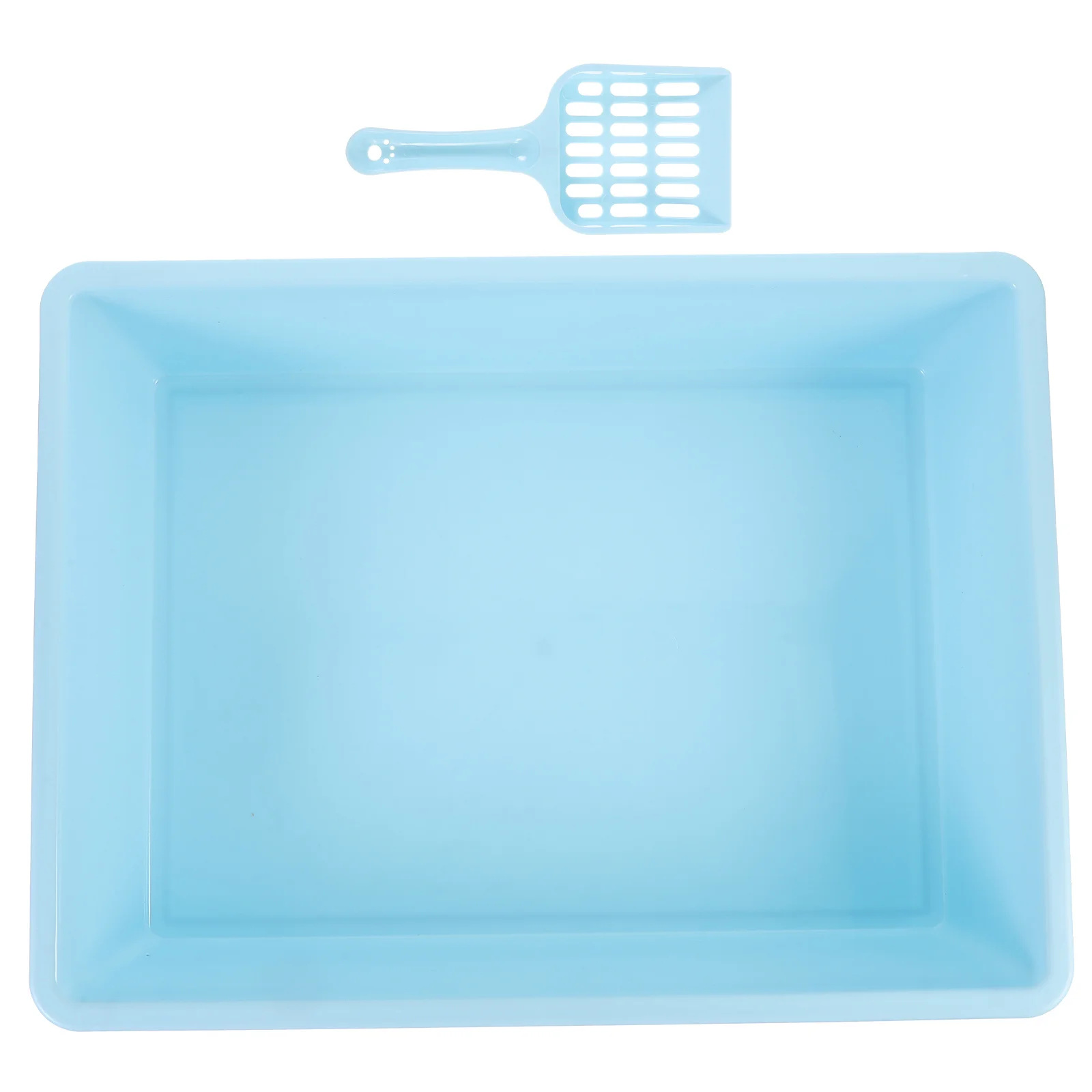 

1Set Durable PP Cat Litter Box Open Type Large Capacity Pet Toilet Indoor Kitten Litter Tray Practical Scoop Included