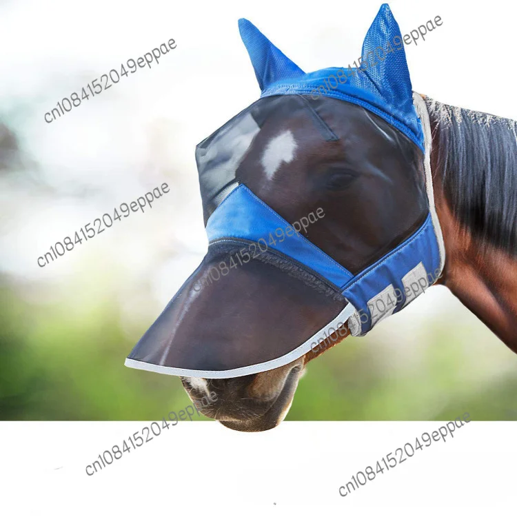 Horse Flying Mask Comfortable Anti Mosquito Horse Face Mask High Quality Comfortable Horse Collar Hot Selling Equestrian Supplie