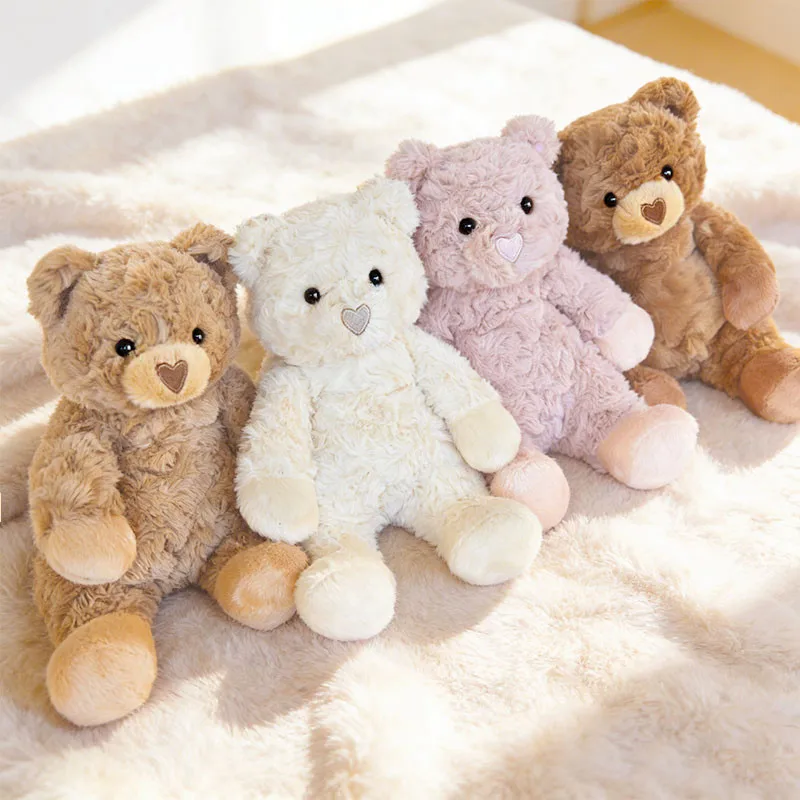 

25cm Adorable Sitting Bear Plush Toy Multi-Color Soft Stuffed Doll Kids Birthday Gift Hug Pillow Companion Premium Quality