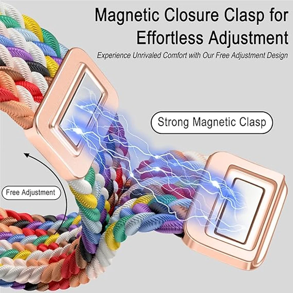 Watch Straps for Xiaomi Mi Band 10 9 8 NFC Replacement belt accessories magnetic Braided correa bracelet Miband 9 Miband 8 Strap