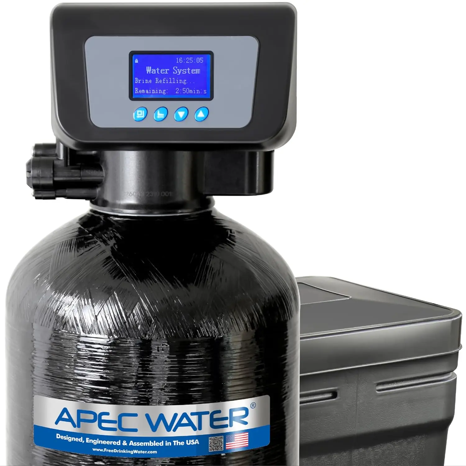 منقي المياه APEC SOFTENER-HE-30-FG، يعامل المنزل بأكمله 1-3 حمامًا، حبوب 30 قيراطًا، مياه ناعمة فاخرة بجودة سبا، عالية Ef
