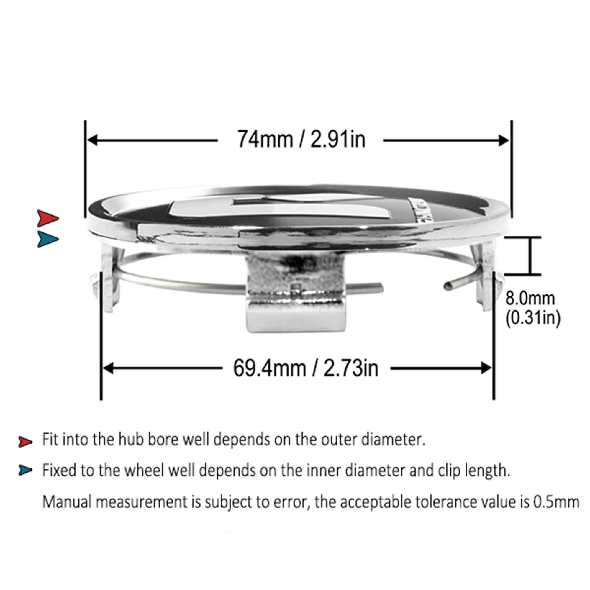 DewFlew 2/4Pcs Out 74mm/2.91