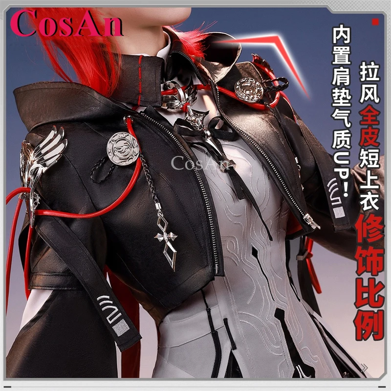 CosAn Game Arknights Exusiai The New Covenant Cosplay Costumes Gorgeous Elegant Combat Uniforms Halloween Role Play Clothing