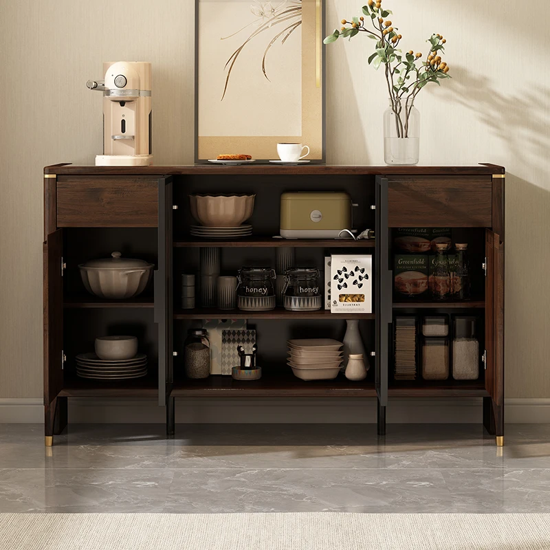 

Solid wood dining side cabinet modern simple living room wine tea kitchen locker storage integra