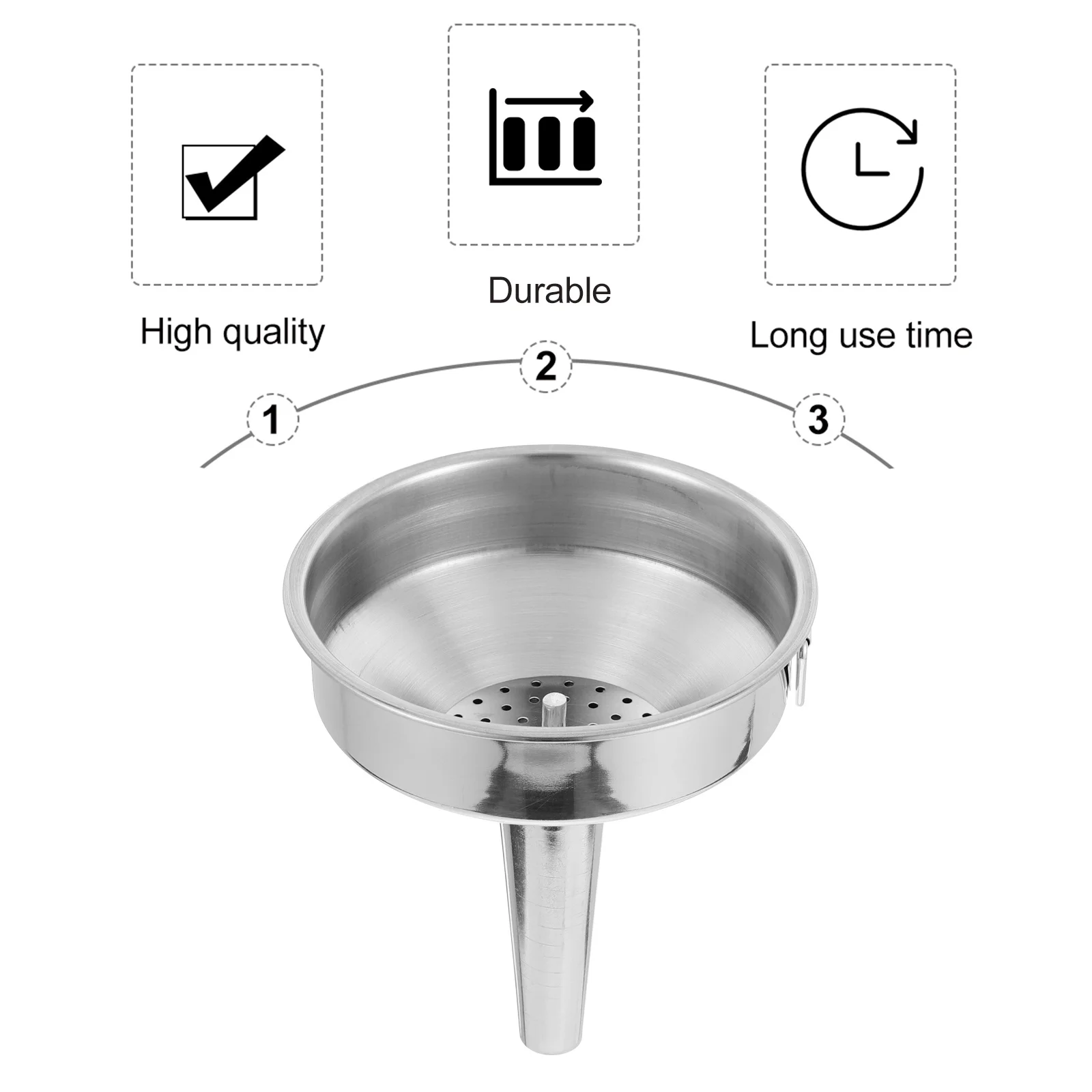 

Large Mouth Stainless Steel Funnel For Oil Liquid Transfer Kitchen Bottles Jars Flasks Cooking Sauce Making Metal