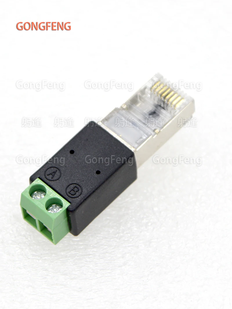 Imagem -04 - Conector de Rede Terminal Rj45 Macho para Posição Bloco de Terminais Adaptador de Cabeça de Cristal do Conector do Codificador Servo 100 Peças Rj45to 485