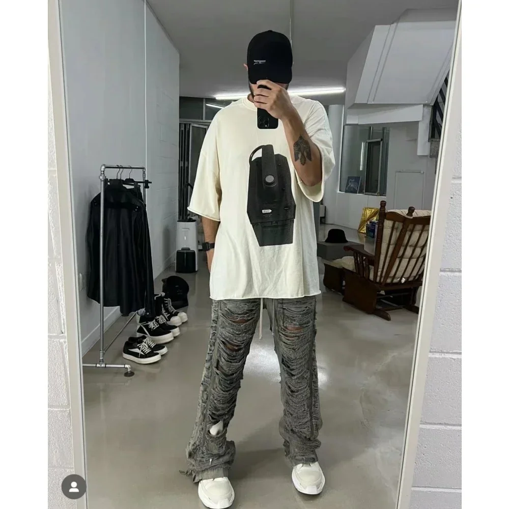 NIGO MR Denim Trousers Vintage Aged Trend Hip Hop Temperament Fashion High Street Trousers Men's Clothing #NGTOP11241