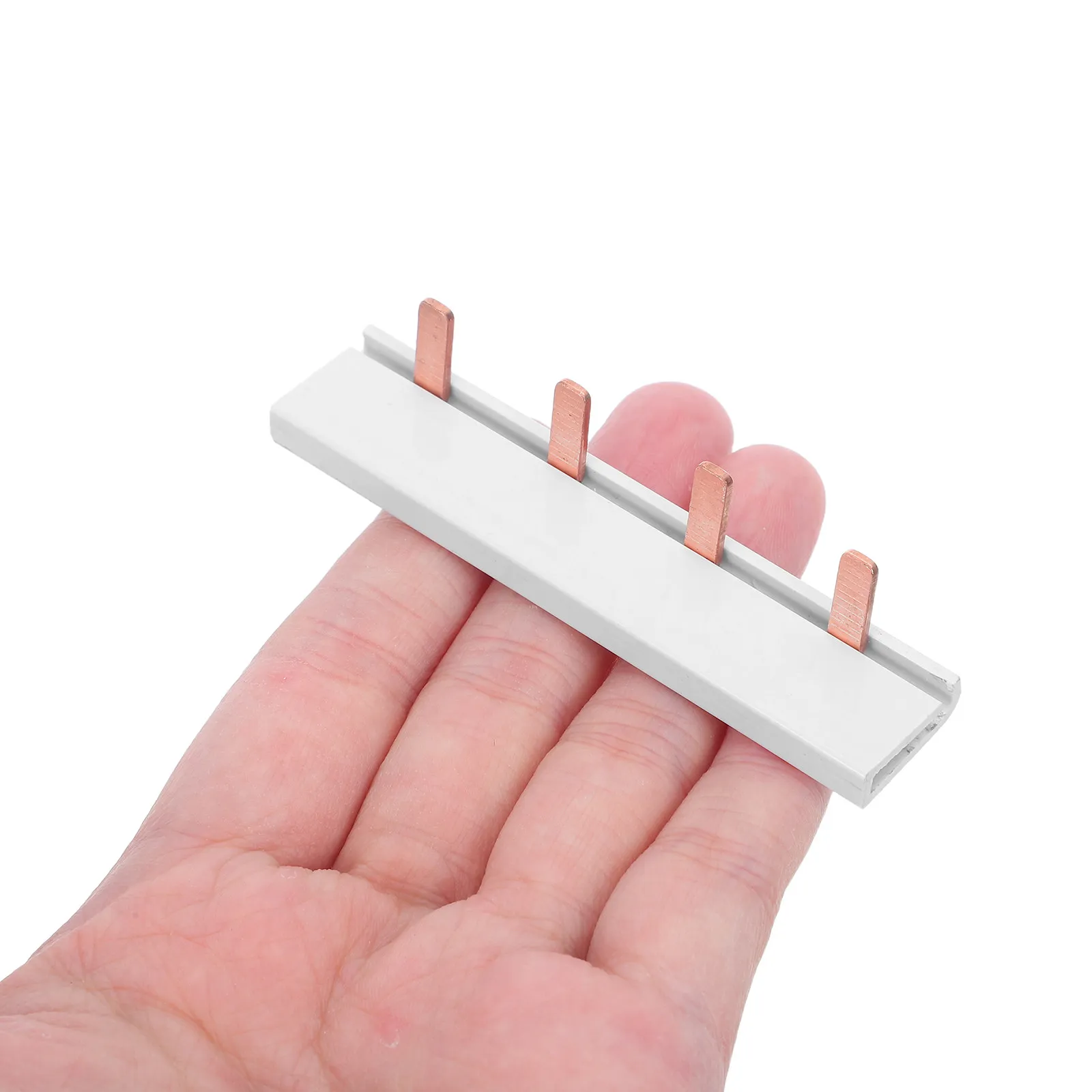 

2Pcs Circuit Breaker Bus Bar Copper 63A 1P 4- Breaker Pin Type Grounding Block for Electric Panel Distribution Box