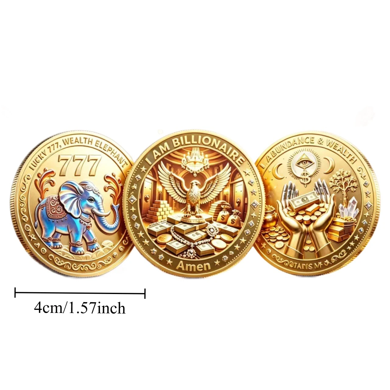 Fortune Commemorative Coins Souvenir Eagles, Elephants, Pyramids, Lucky Coins, Metal Crafts Collection