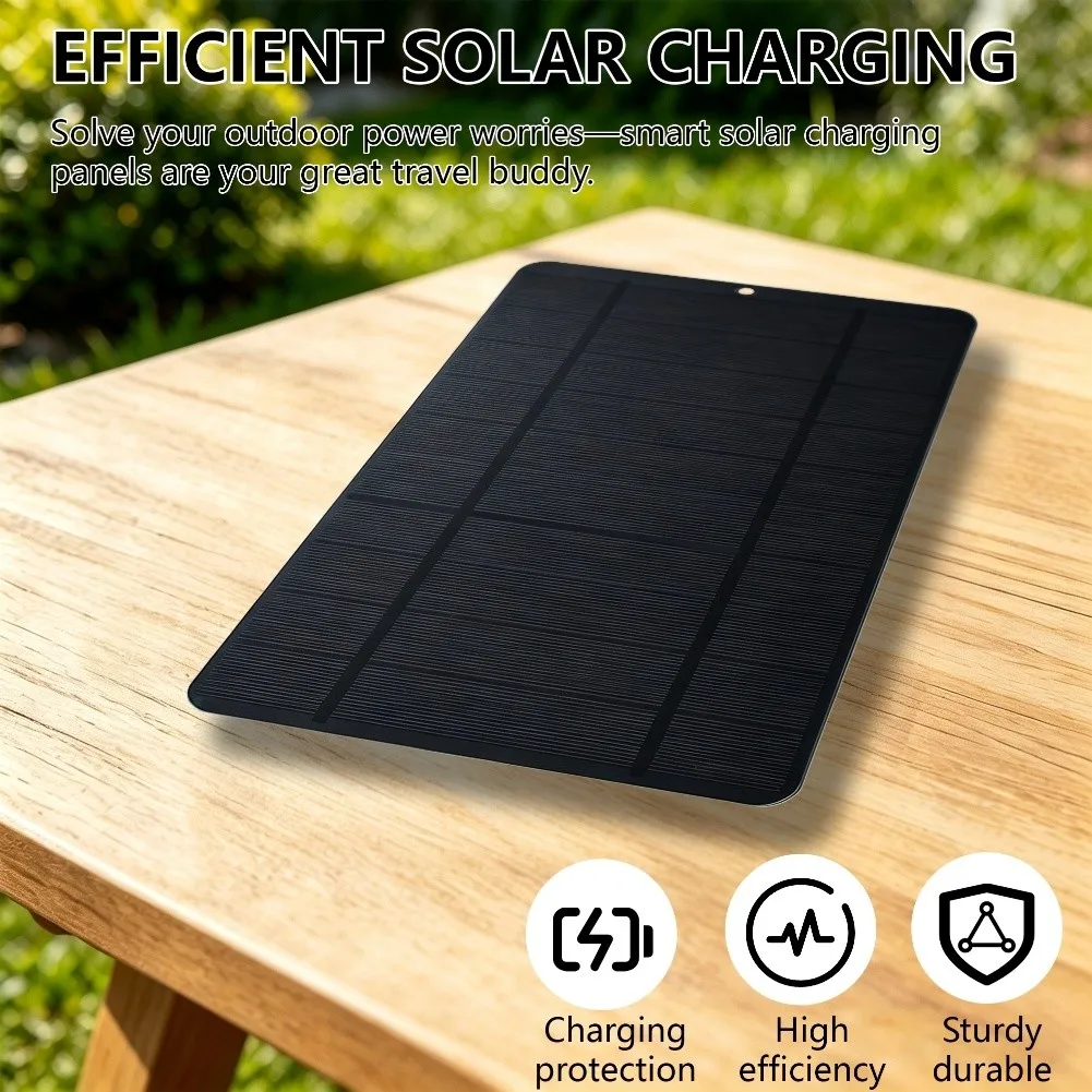 5V 6W Solar Panel Charger for Mobile Phones USB Powered Outdoor Energy Harvesting Device for Camping Hiking and Remote Locations