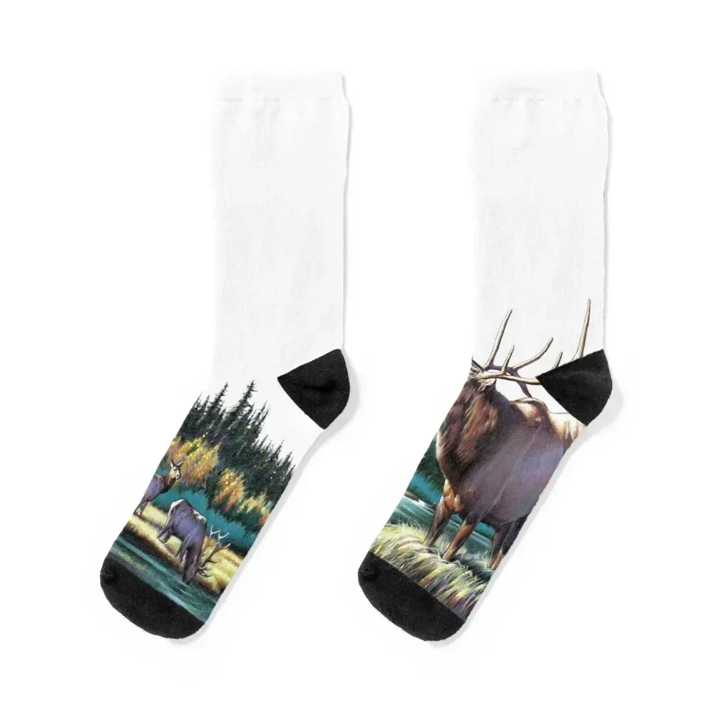 

Elk Stream Socks gym cute Toe sports Climbing Male Socks Women's