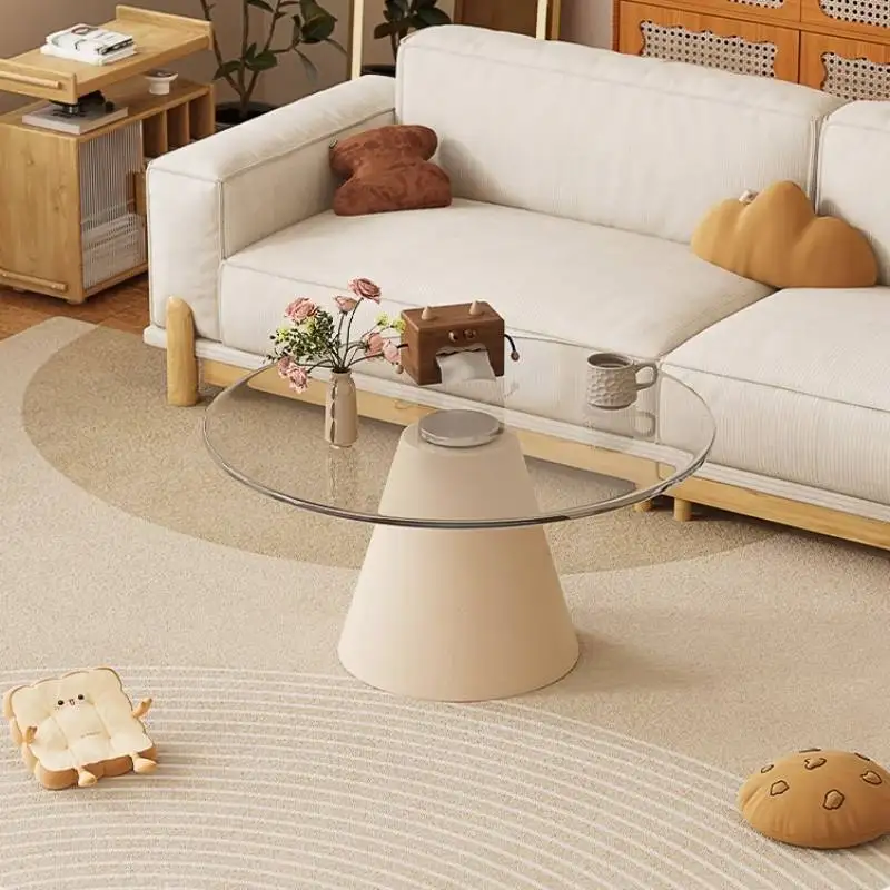 

High Quality Coffee Tables Glass Top Italian Designer Living Room Coffee Tables Modern White Mesa De Centro Sala Furniture Home