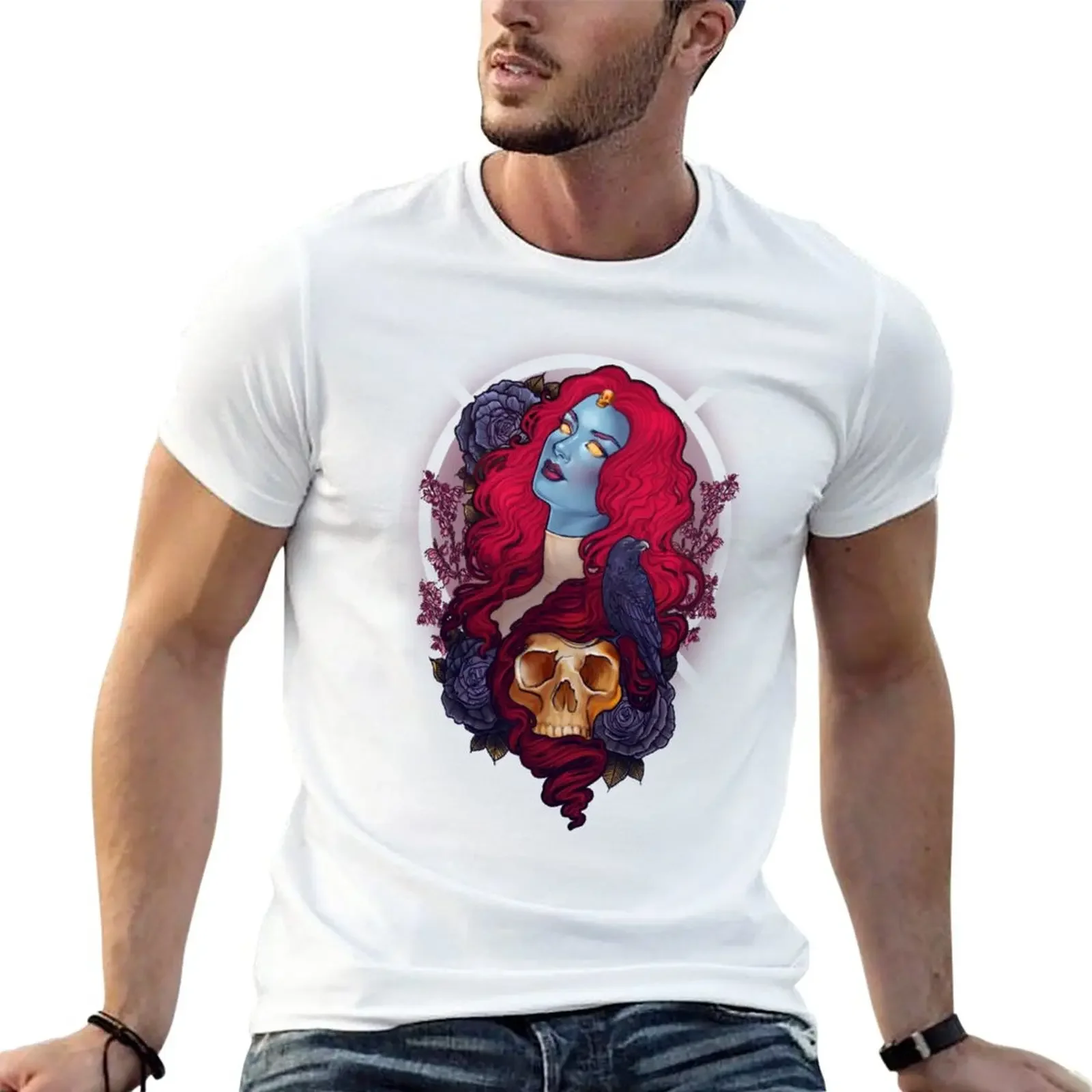 

Raven T-Shirt plus size tops shirts graphic tees fruit of the loom mens t shirts