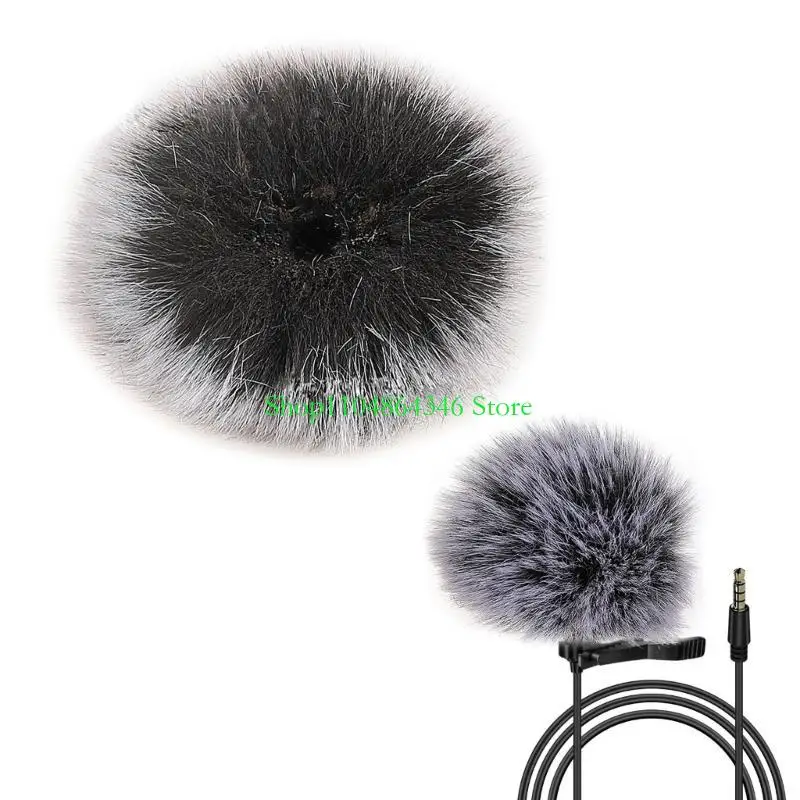 Microfono Parabrezza Pelliccia pelosa Antivento Muff Parabrezza Copertura Per Rode Boya Risvolto Lavalier Mic 5mm 10m Parabrezza