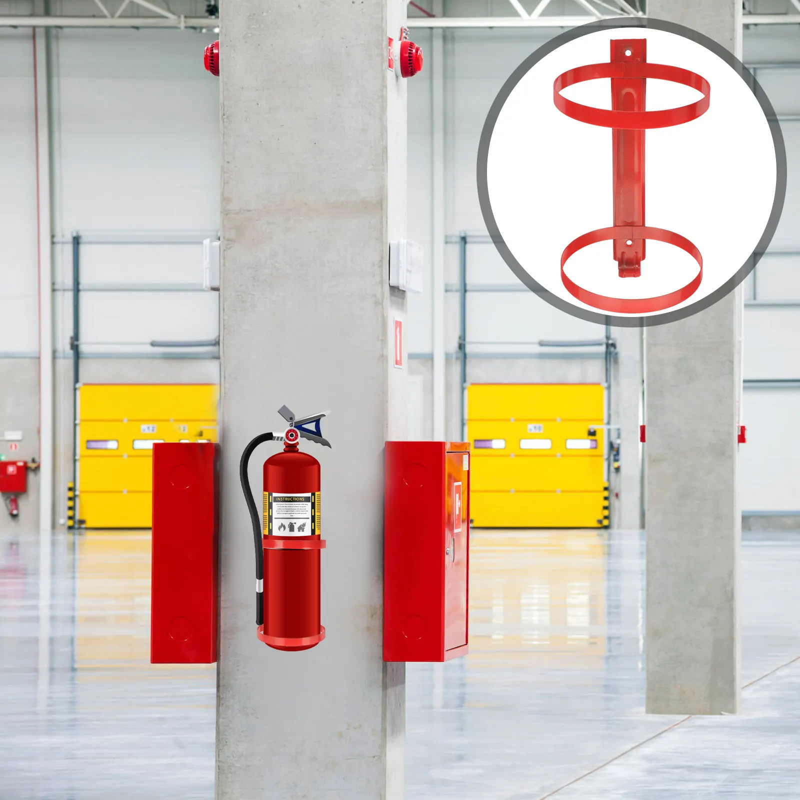 

Кронштейн для огнетушителя, настенный держатель-крюк для огнетушителей, подвесное крепление для дома