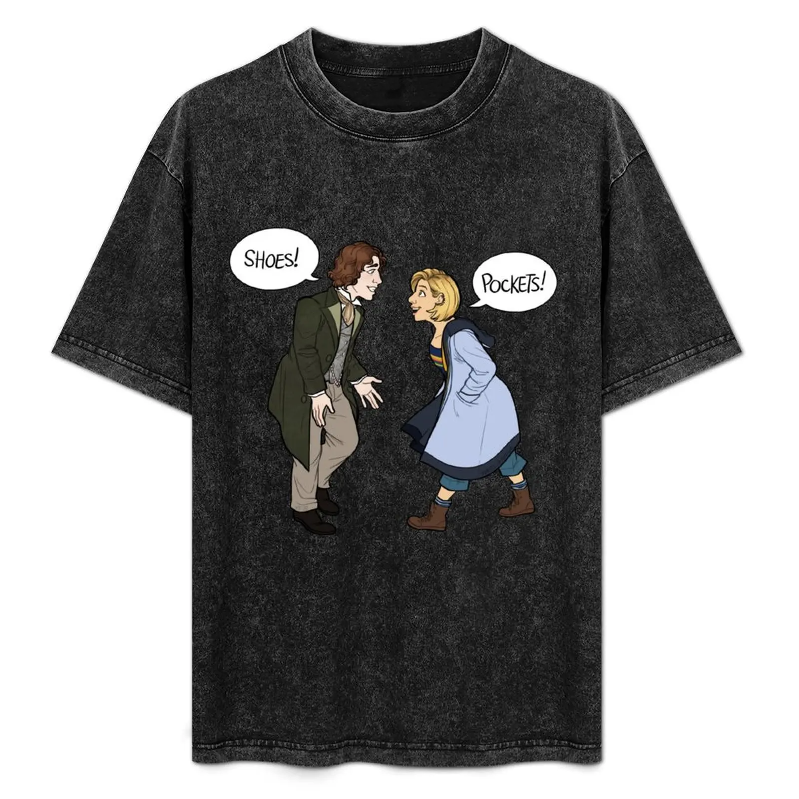 The Delight of Shoes and Pockets T-Shirt Work Basic Short Sleeve Top