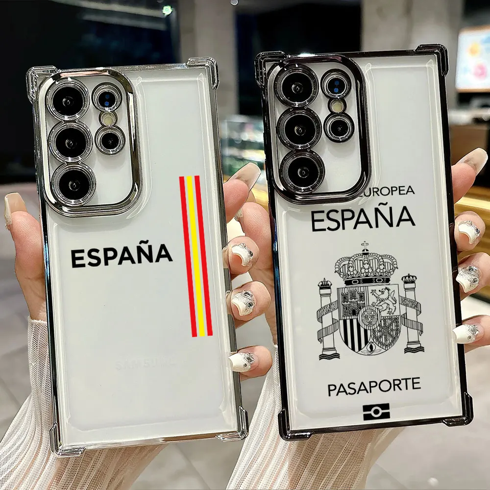 

Spain LOGO España Passport Funda For Samsung S26 Ultra Phone Case For Galaxy S25 FE S26 S24 S23 S22 S21 Ultra S20 Plus 5G Cover
