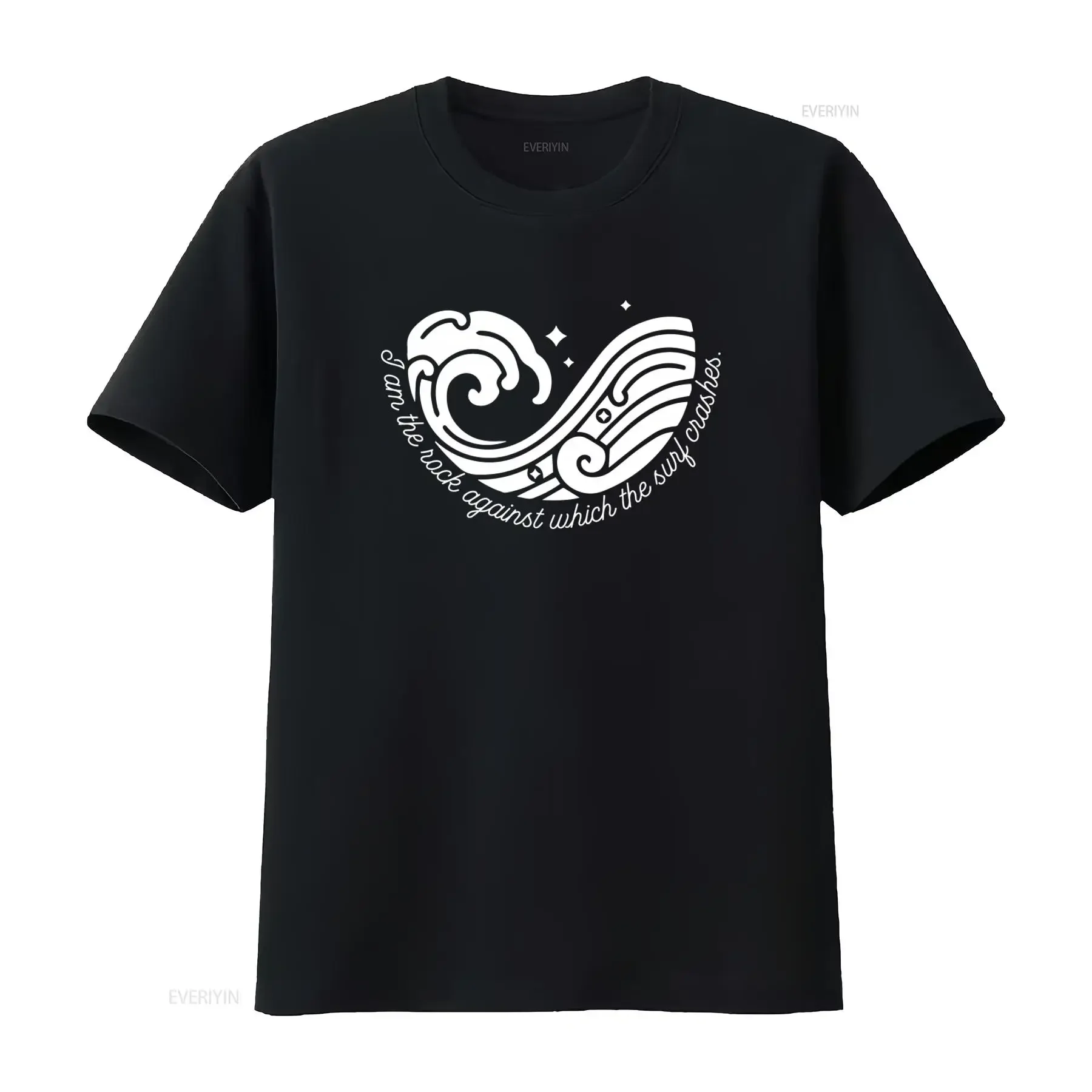 I Am The Rock Against Which Surf Crashes T Shirt Officially Licensed Sarah J Maas A Court Of Silver Flames Quote Nesta Gwen