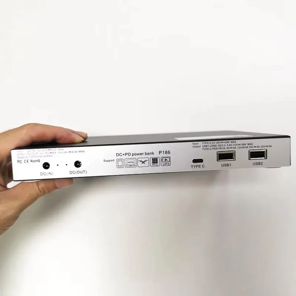 

Отличный Volpower электронный выход постоянного тока 5-24 В зарядное устройство для ноутбука 73500 мАч Power Bank портативный 18650 литиевый аккумулятор Power Bank для