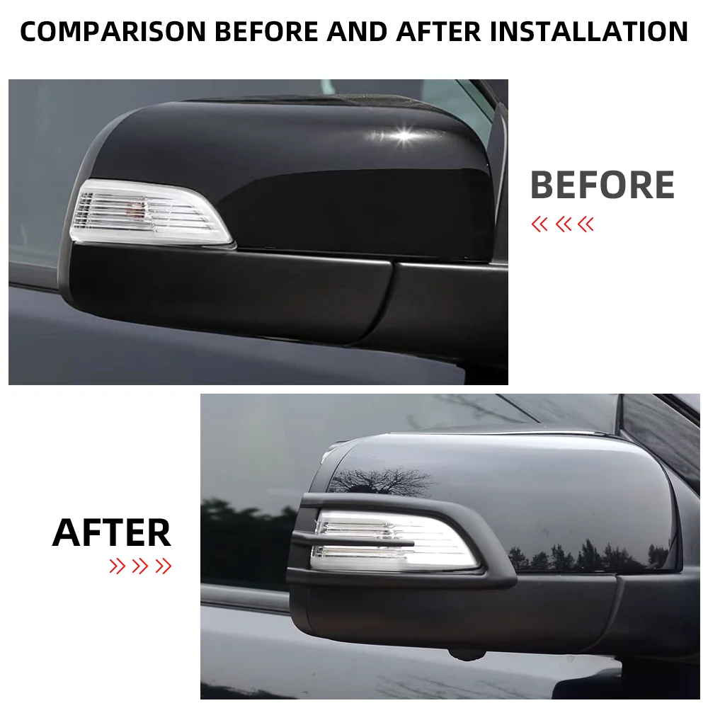 For Ford Ranger Wildtrack 2016 2017 2018 2019 2020 2021 2022 Side Wing Mirror Turn Signal Light Indicator Cover Trim Protector