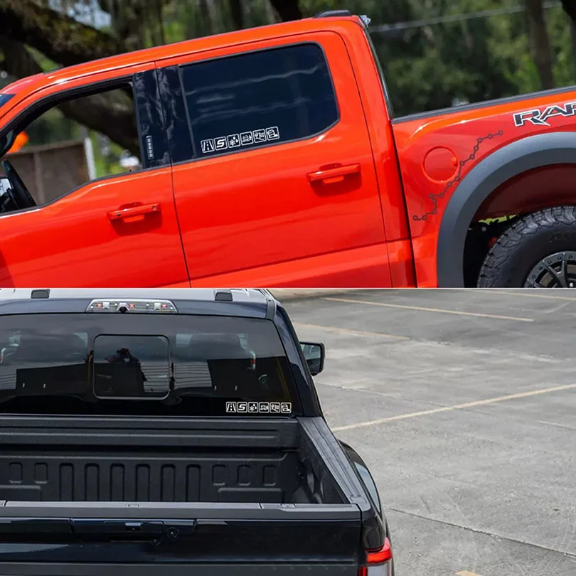 High Performance Hood Side Body and Rear Trunk Terrain Icons Sticker Graphics Decal Stickers for F150 F-150 Raptor