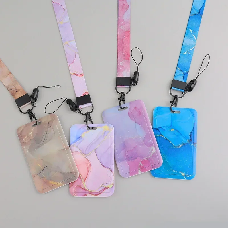 Cute Cartoon Lanyard Card Holder Holder Student Credential For Pass Card Credit Card Straps Key Ring Men And Women Gift