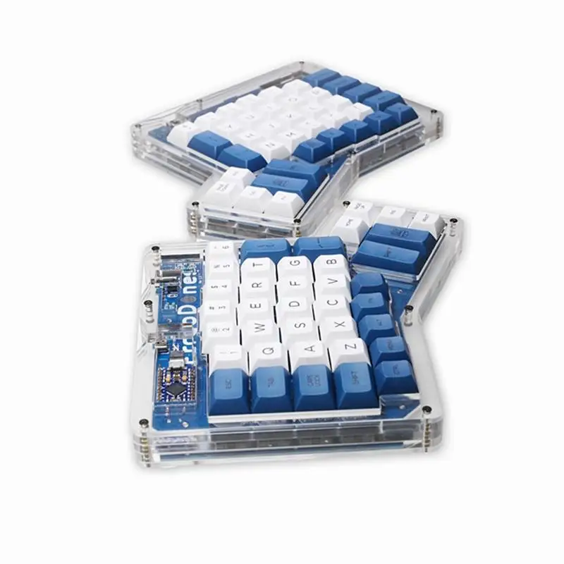 Dsa ergodox ergo pbt dye subbed keycaps for custom mechanical keyboards Infinity ErgoDox Ergonomic Keyboard keycaps white blue