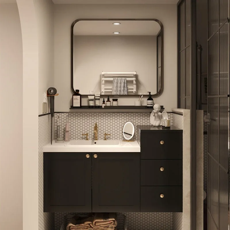 

Hanging bathroom cabinet, oak washstand, toilet cabinet, wall-mounted wash basin, wash cabinet