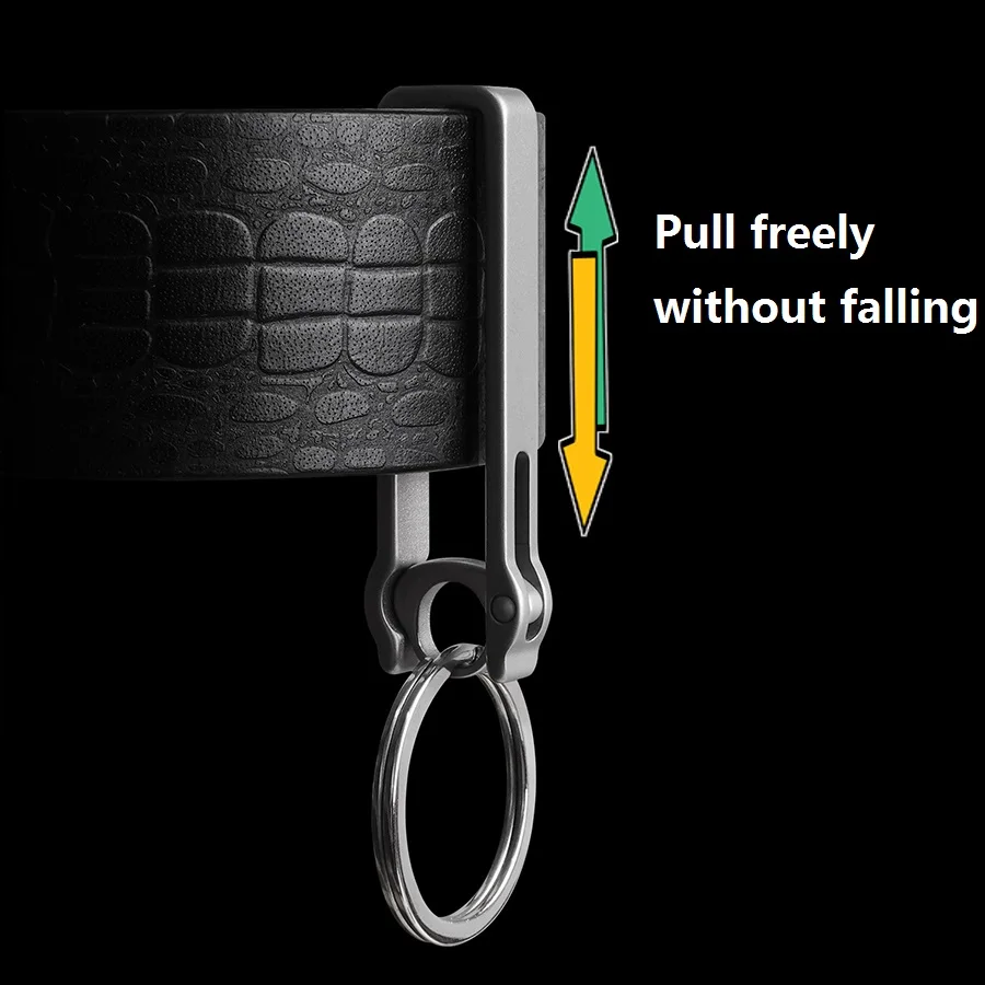 Titanium Alloy  Keychain Wearing Belt, Men\'s Waist Hanging Sports Pants, Key Buckle, Loop Chain Creative Anti Loss pendant