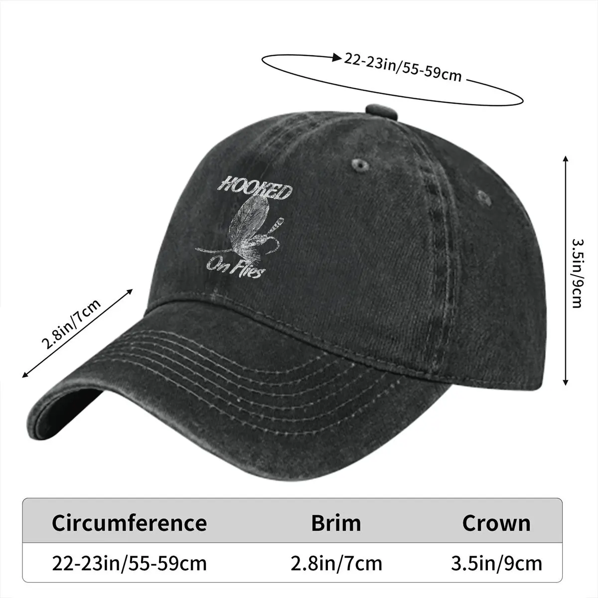 Washed Men's Baseball Cap Cool Trucker Snapback Caps Dad Hat Fly Fishing Golf Hats