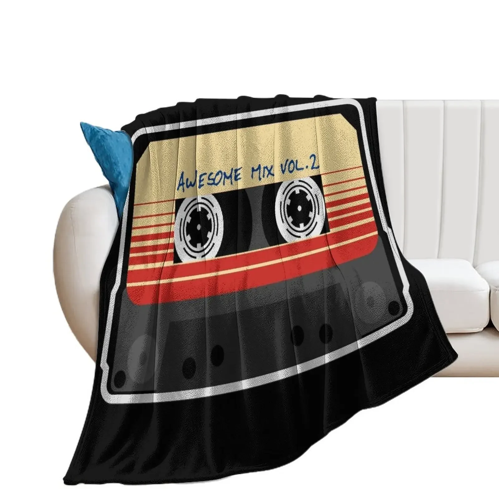 Awesome, Mixtape Vol 2, Cassette, Retro, Throw Blanket Stuffeds Fashion Sofas Summer Blankets