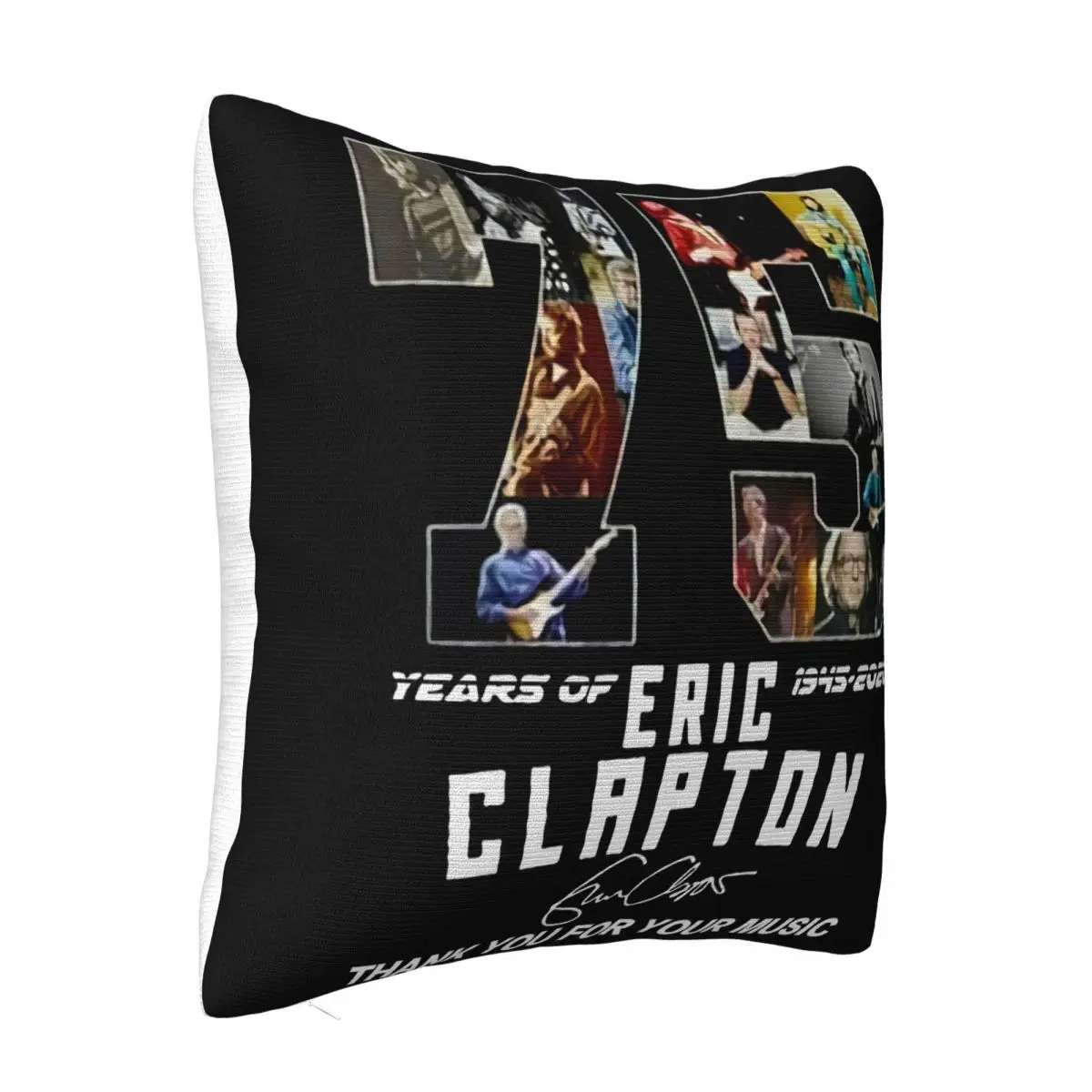 Eric Clapton 75 Years Of Eric Clapton Signature Dark Grey Fitness Animal Slim Fit Normal Pillow Case